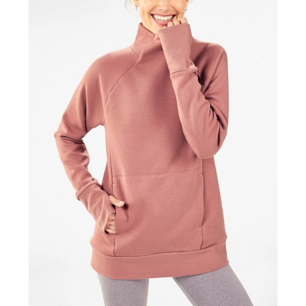 Fabletics Zaylee Funnel Neck Tunic Sweatshirt Blossom